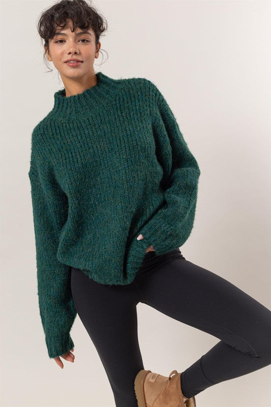 Dark Green Oversized Sweater