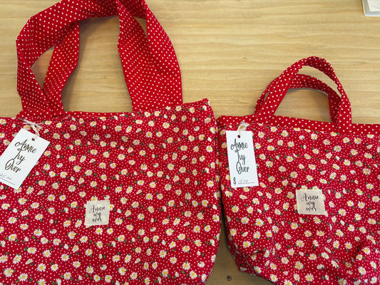 Red Flower Bag (two sizes)
