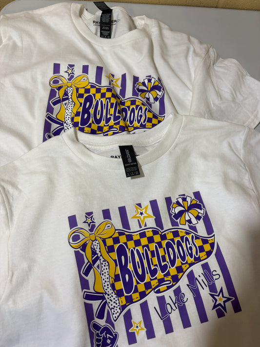 Bulldog Pride pennant youth and toddler tee