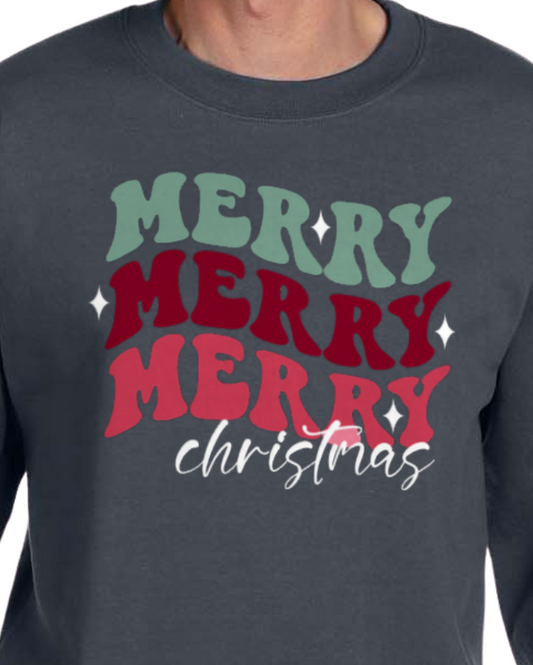 Merry Merry Merry Christmas Sweatshirt