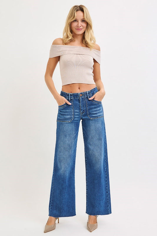 Risen Slouchy Wide Leg Jeans
