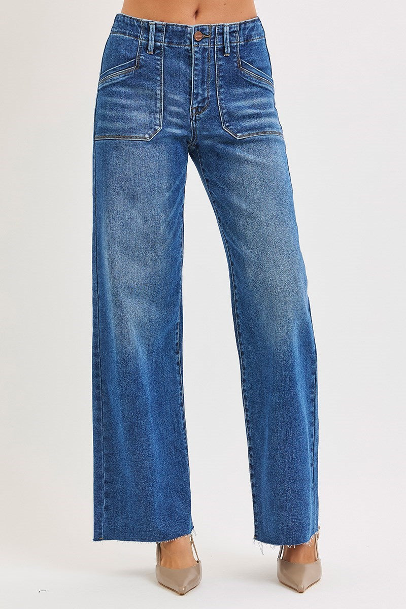 Risen Slouchy Wide Leg Jeans