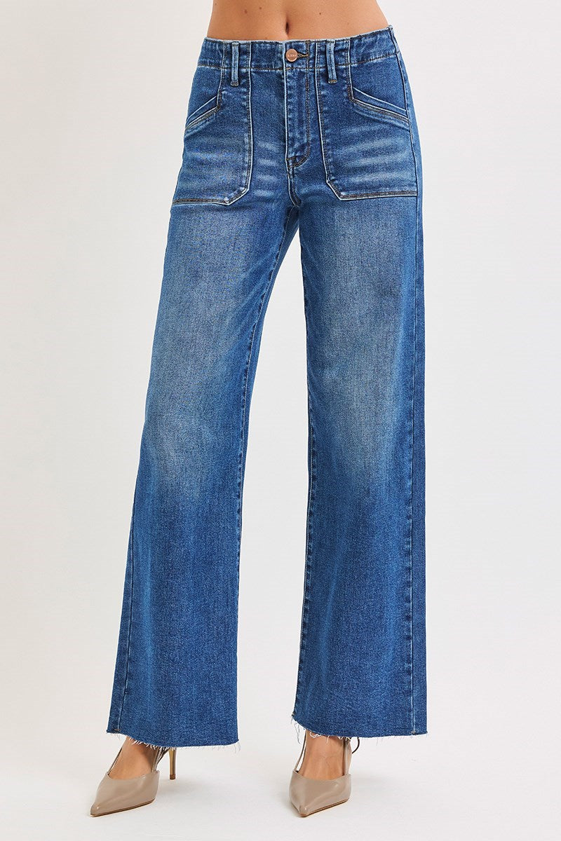 Risen Slouchy Wide Leg Jeans