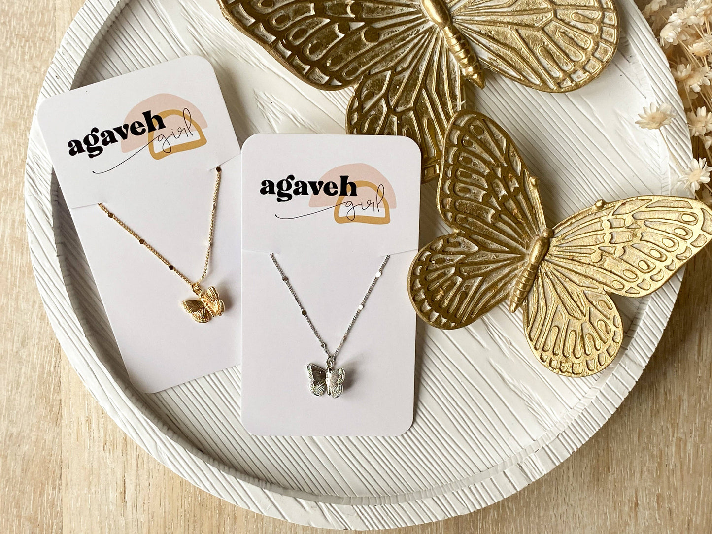 Flutter Necklace: Silver