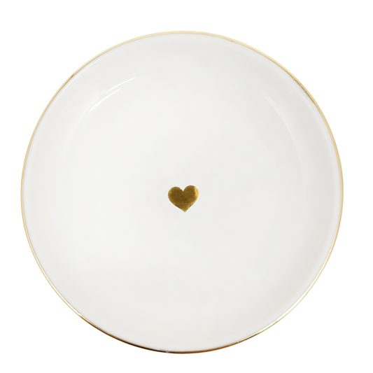 Gold Heart Jewelry Dish - Home Decor & Gifts