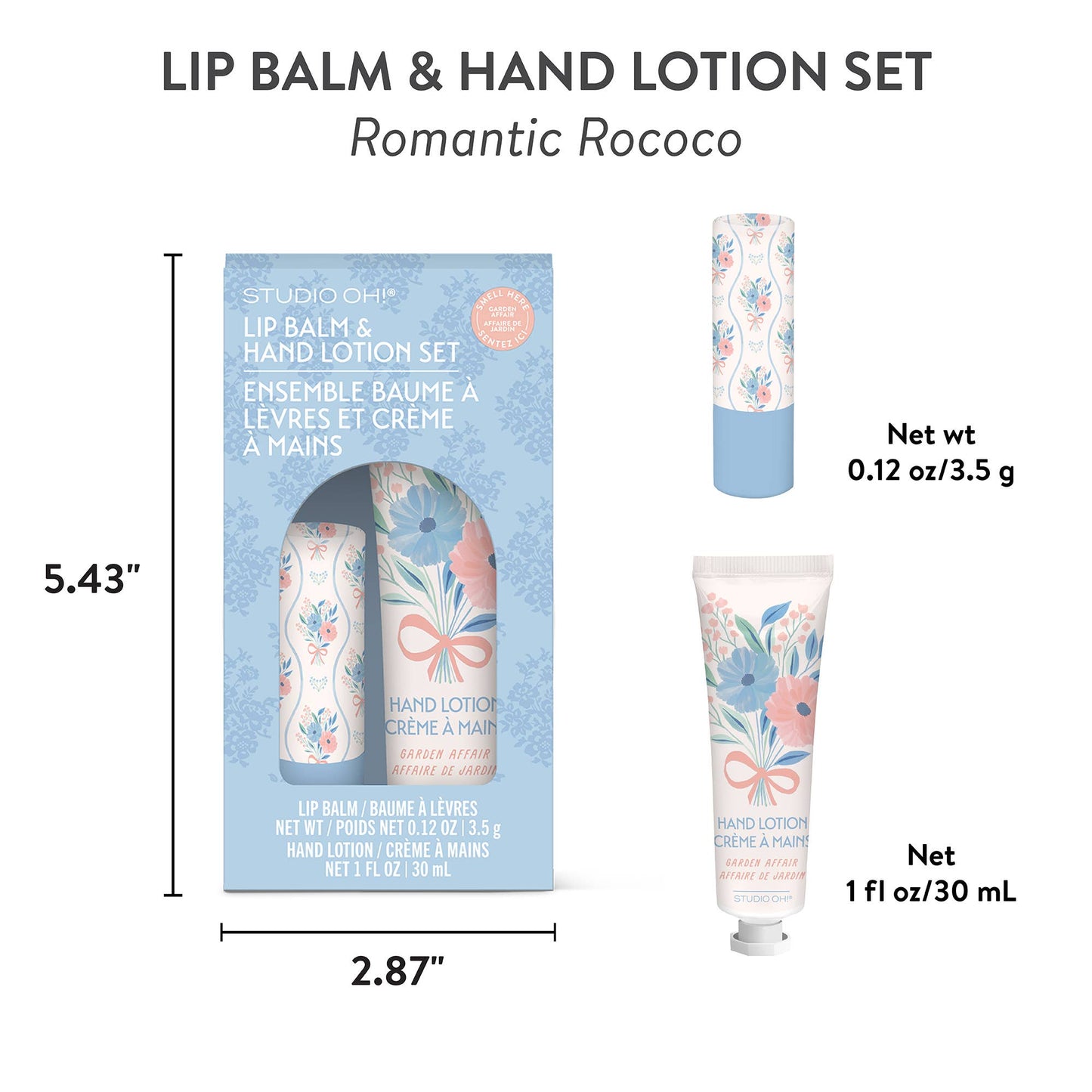 Romantic Rococo Lip Balm & Hand Lotion Set