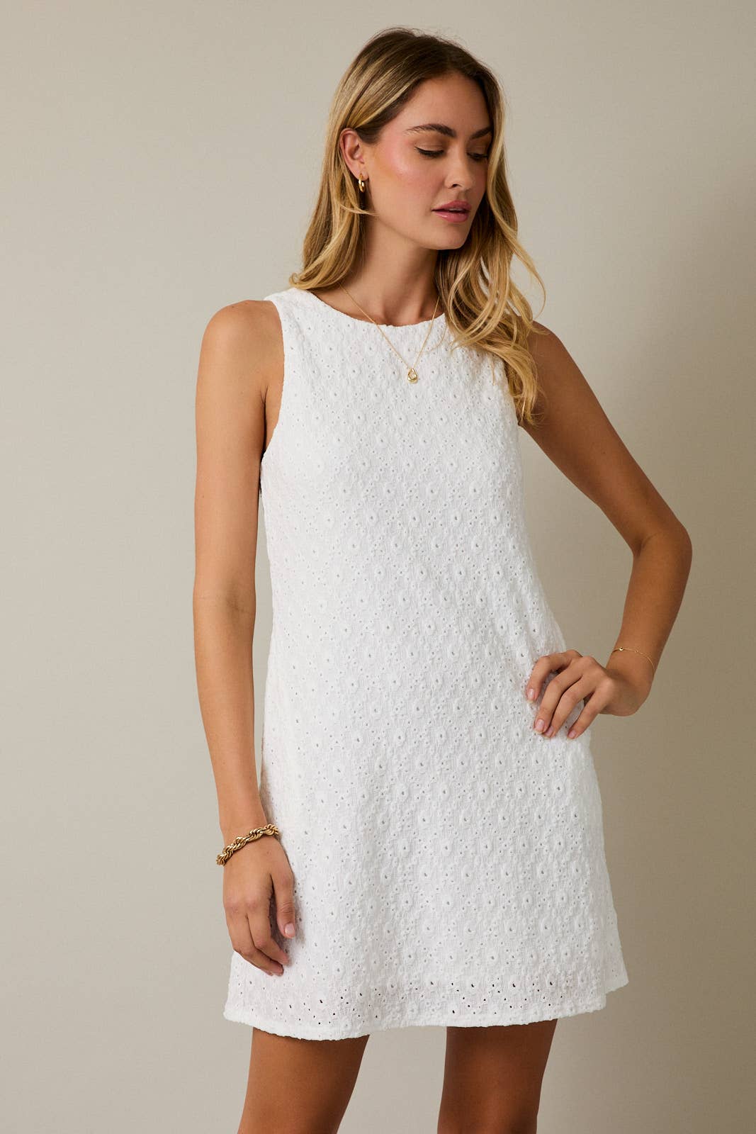 White Eyelet Dress