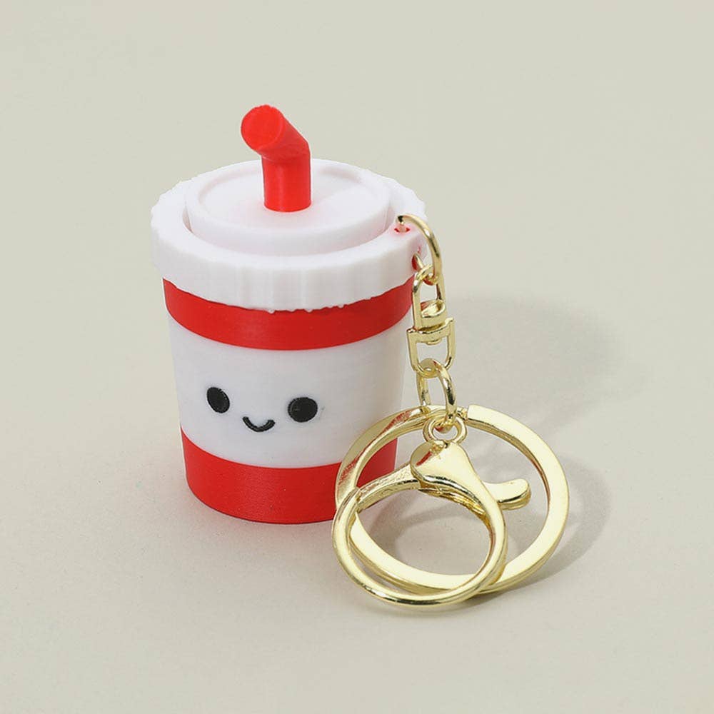 Soda Cup Clicker Fidget Bag Charm Keychains