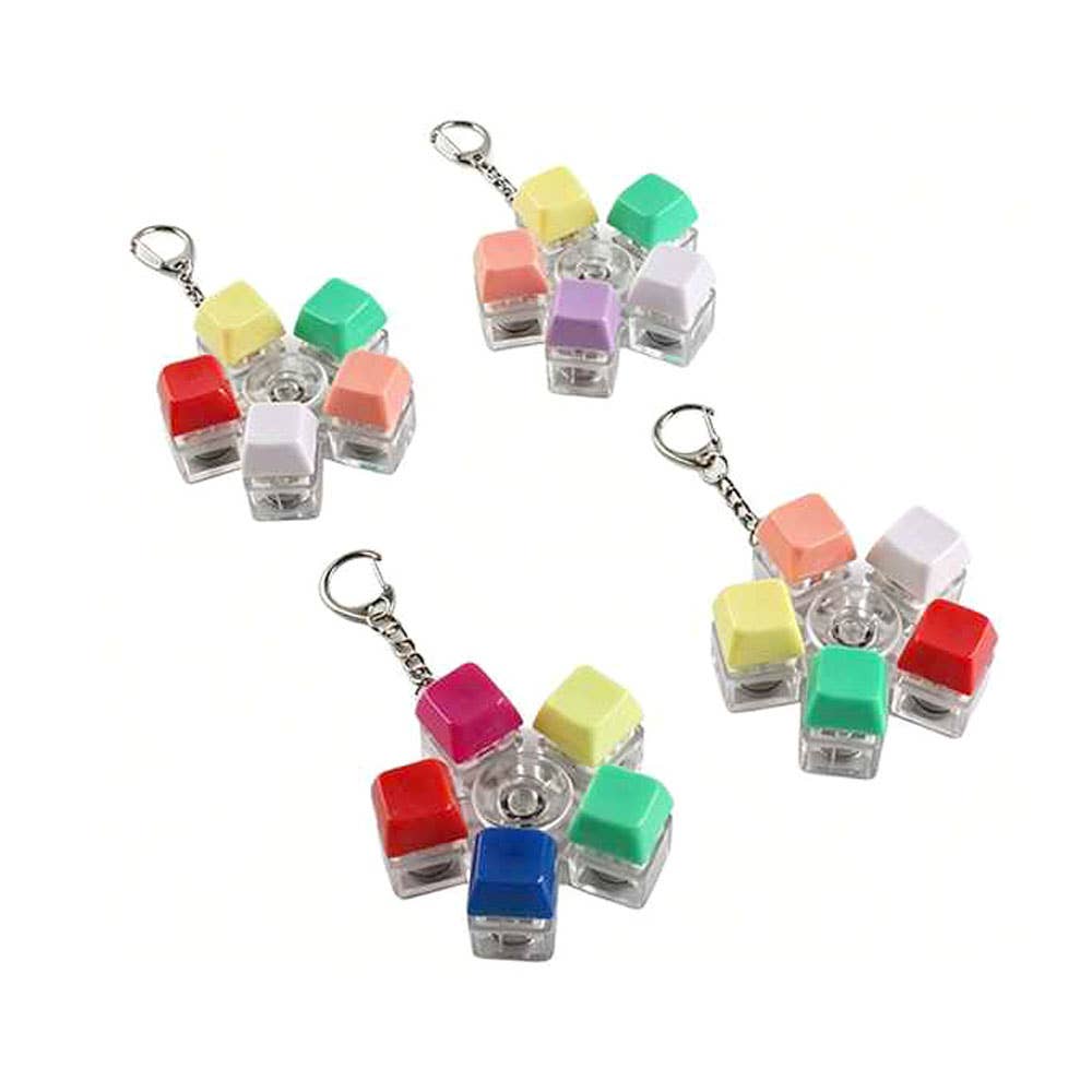 Light Up Stress Relief Spinner Keyboard Keychain Bag Charms