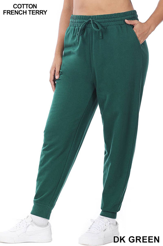 Curvy Dark Green Jogger