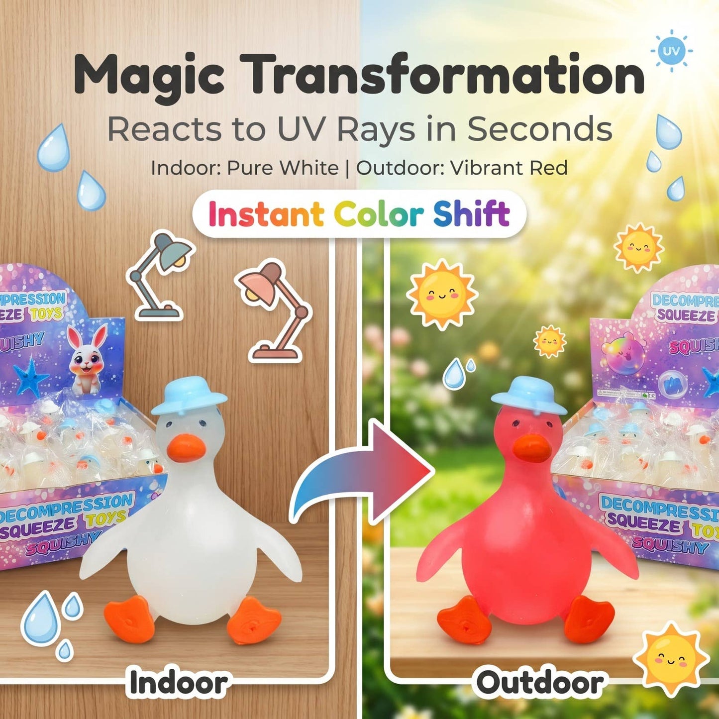 Magic Duck – UV Color-Changing Squishy