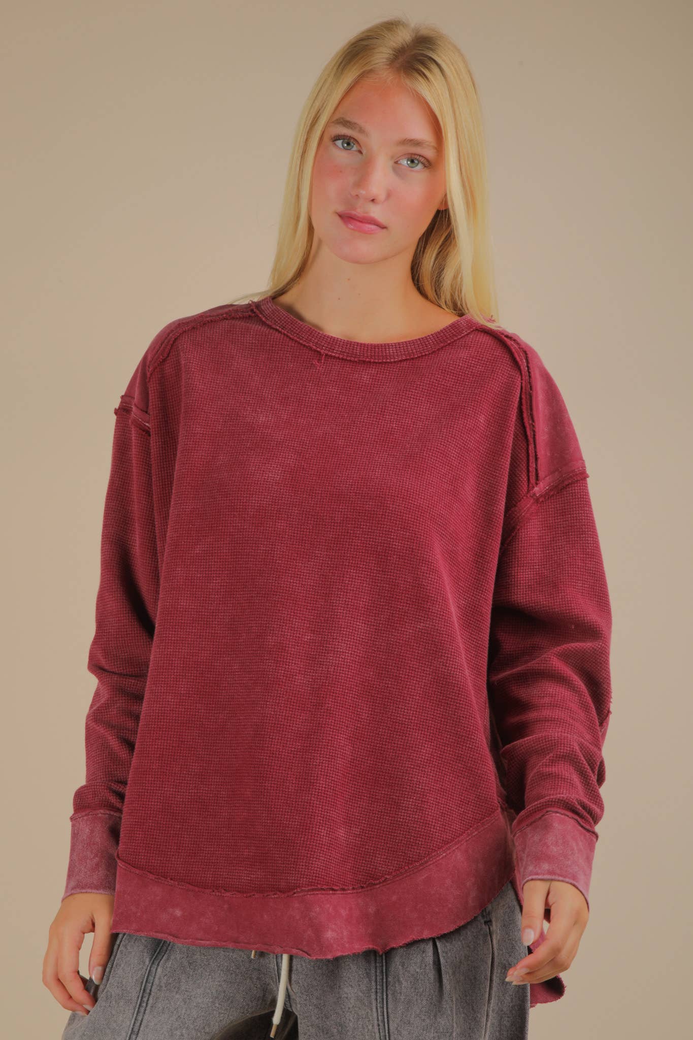Curvy Mineral Washed Top