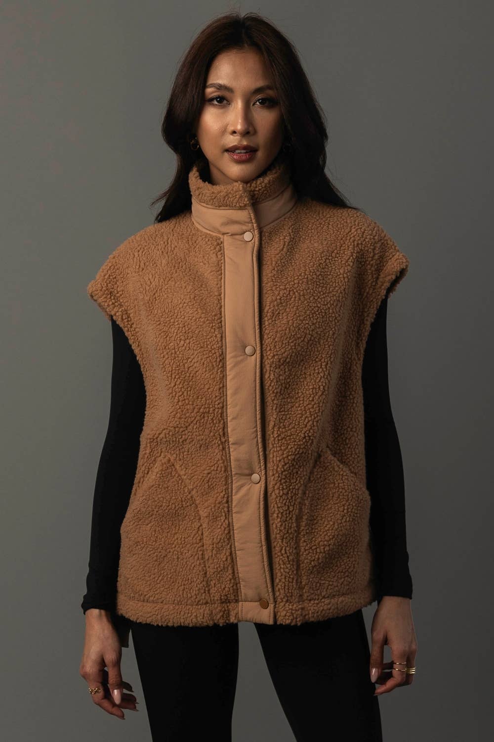 Camel Fleece Vest
