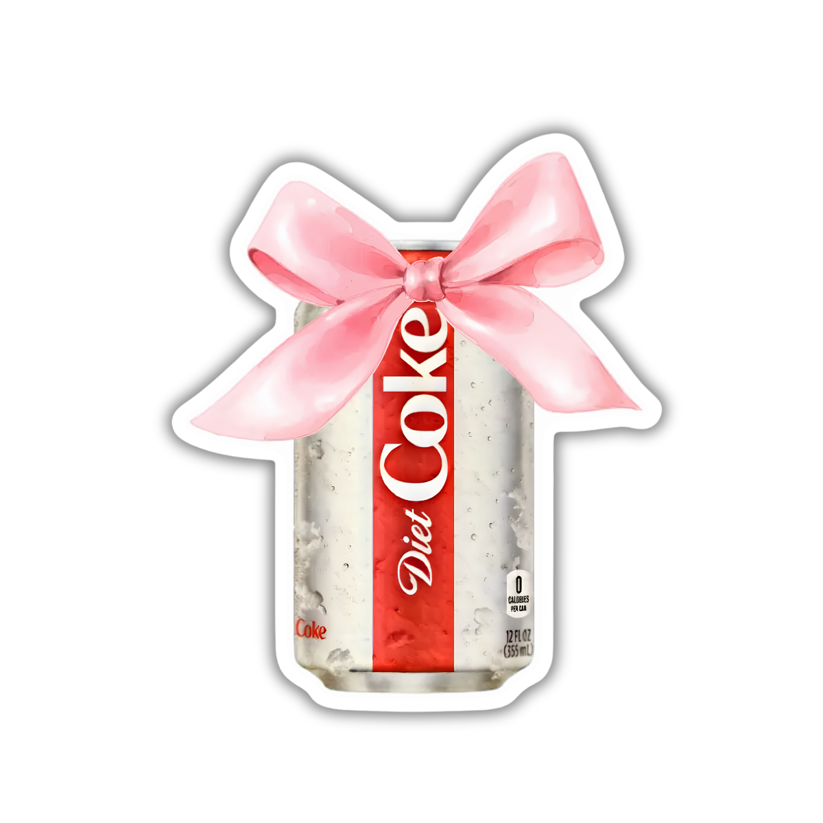 Diet Coke Love Sticker – Bow Design for Journals, Tumblers