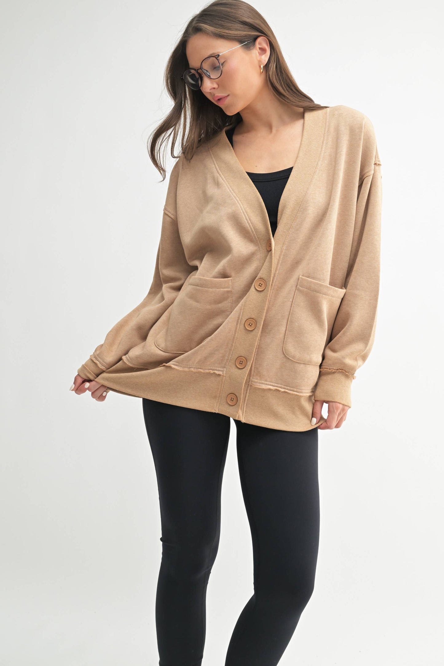 Burnout Bliss Button-Up Cardigan
