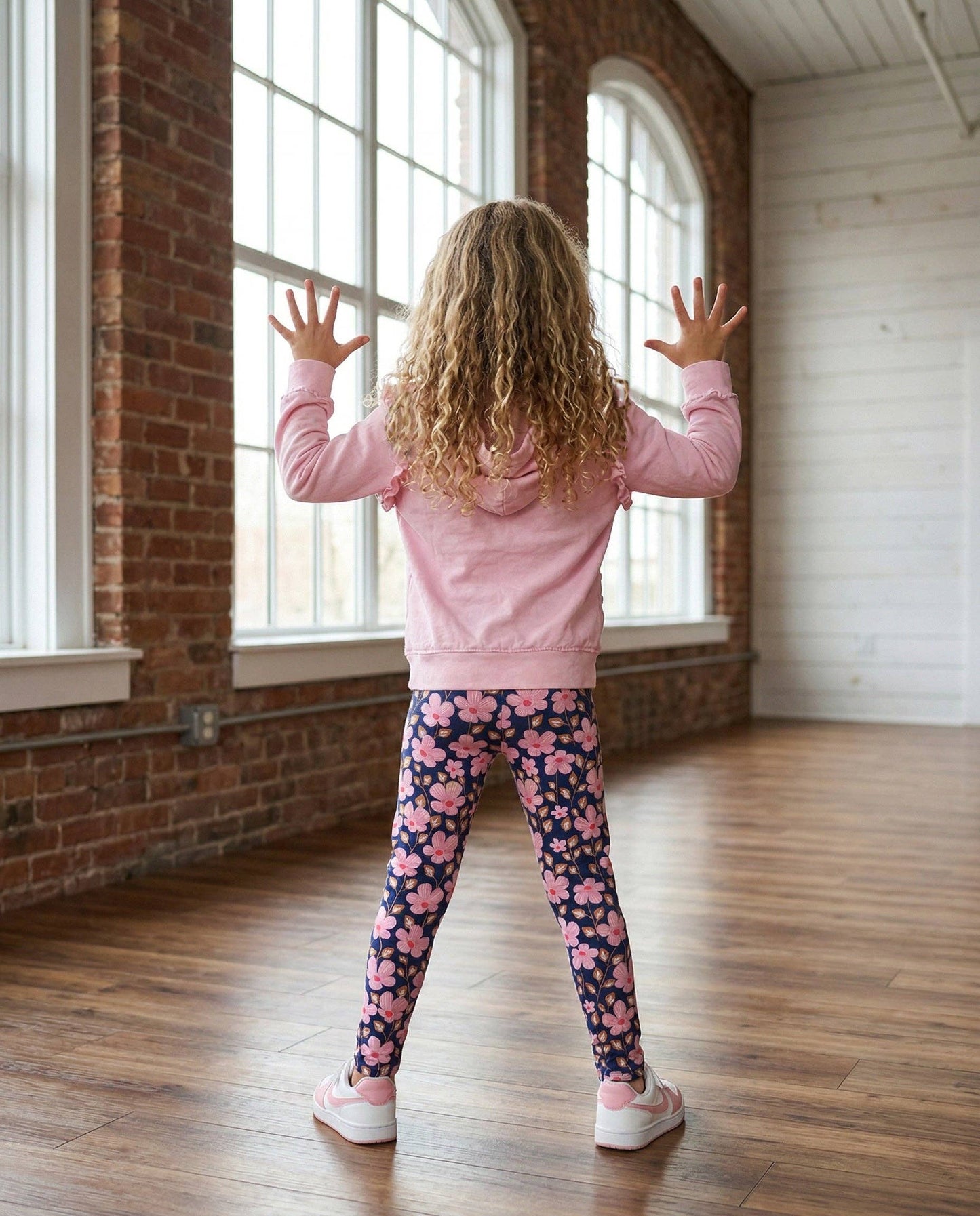 Lil J's Pink Bloom Leggings