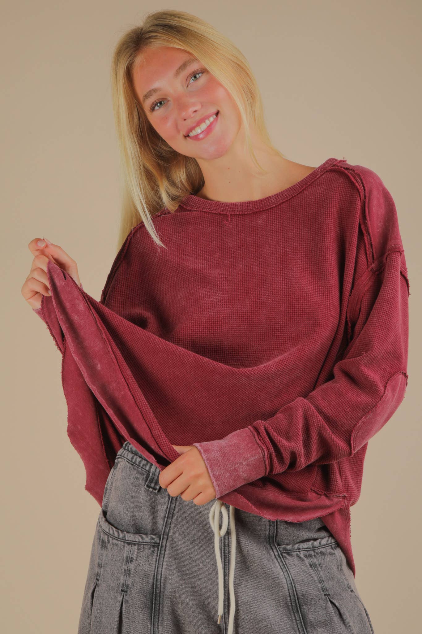 Curvy Mineral Washed Top