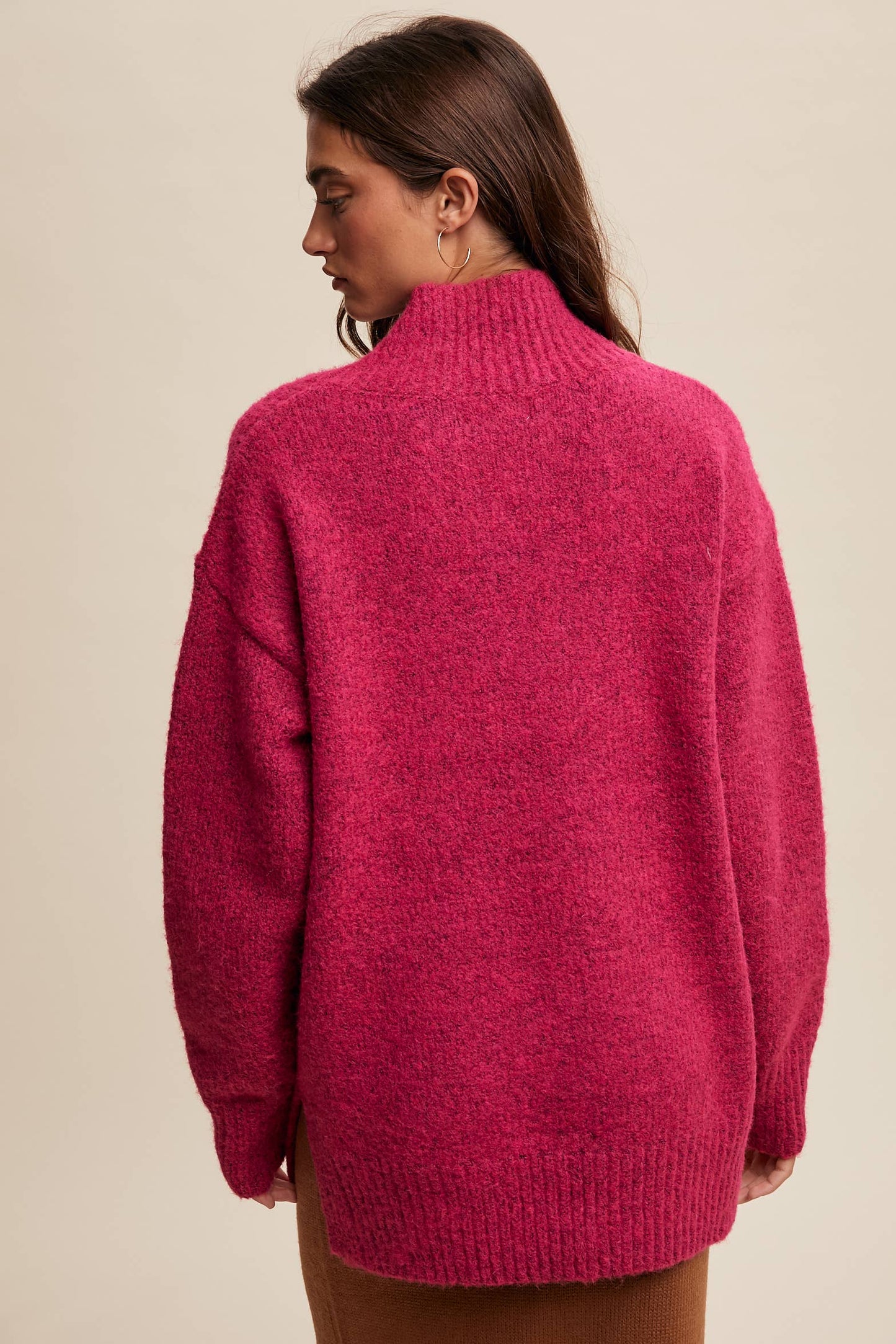 Oversized Cranberry Sweater