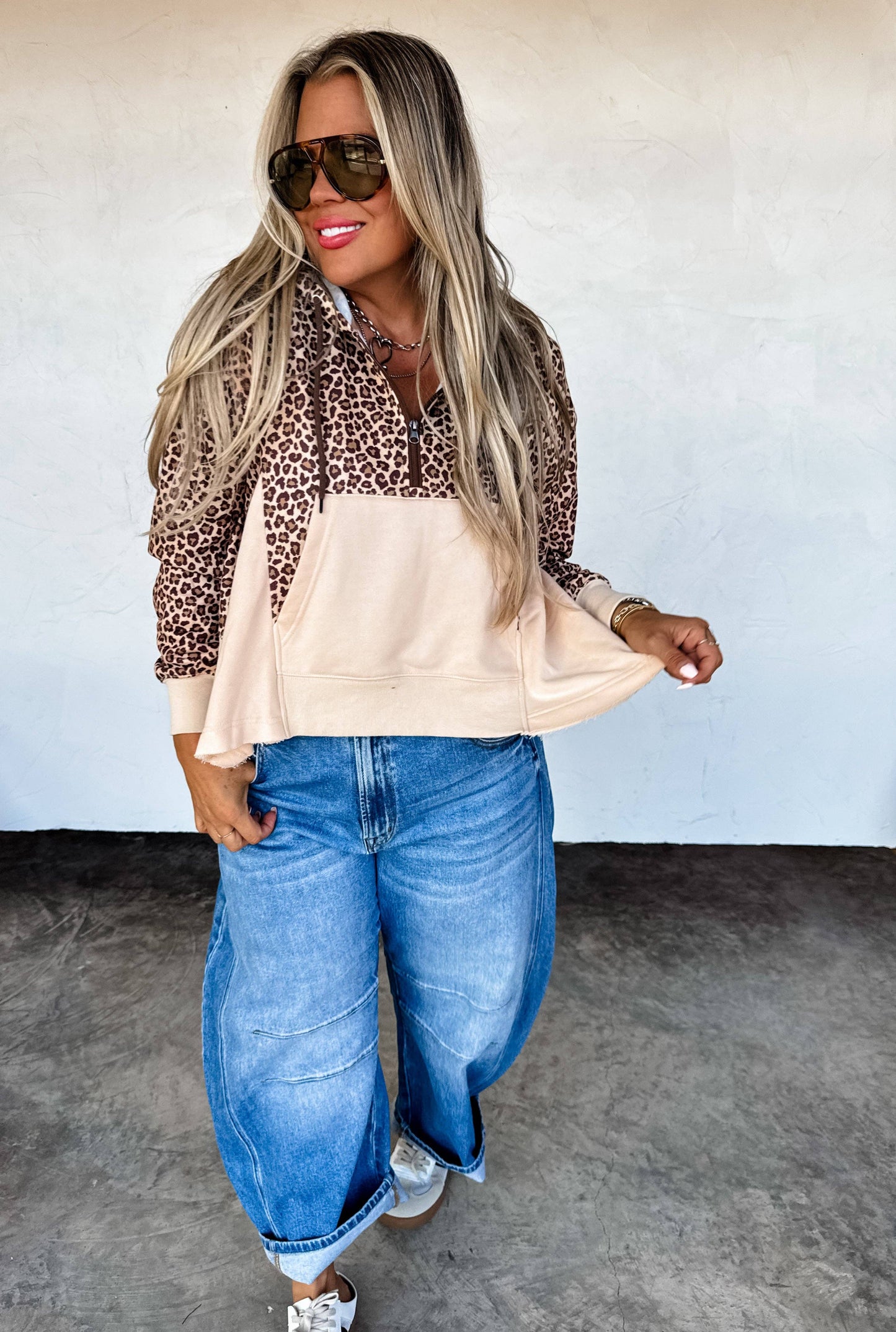 Cheetah Crew Pullover