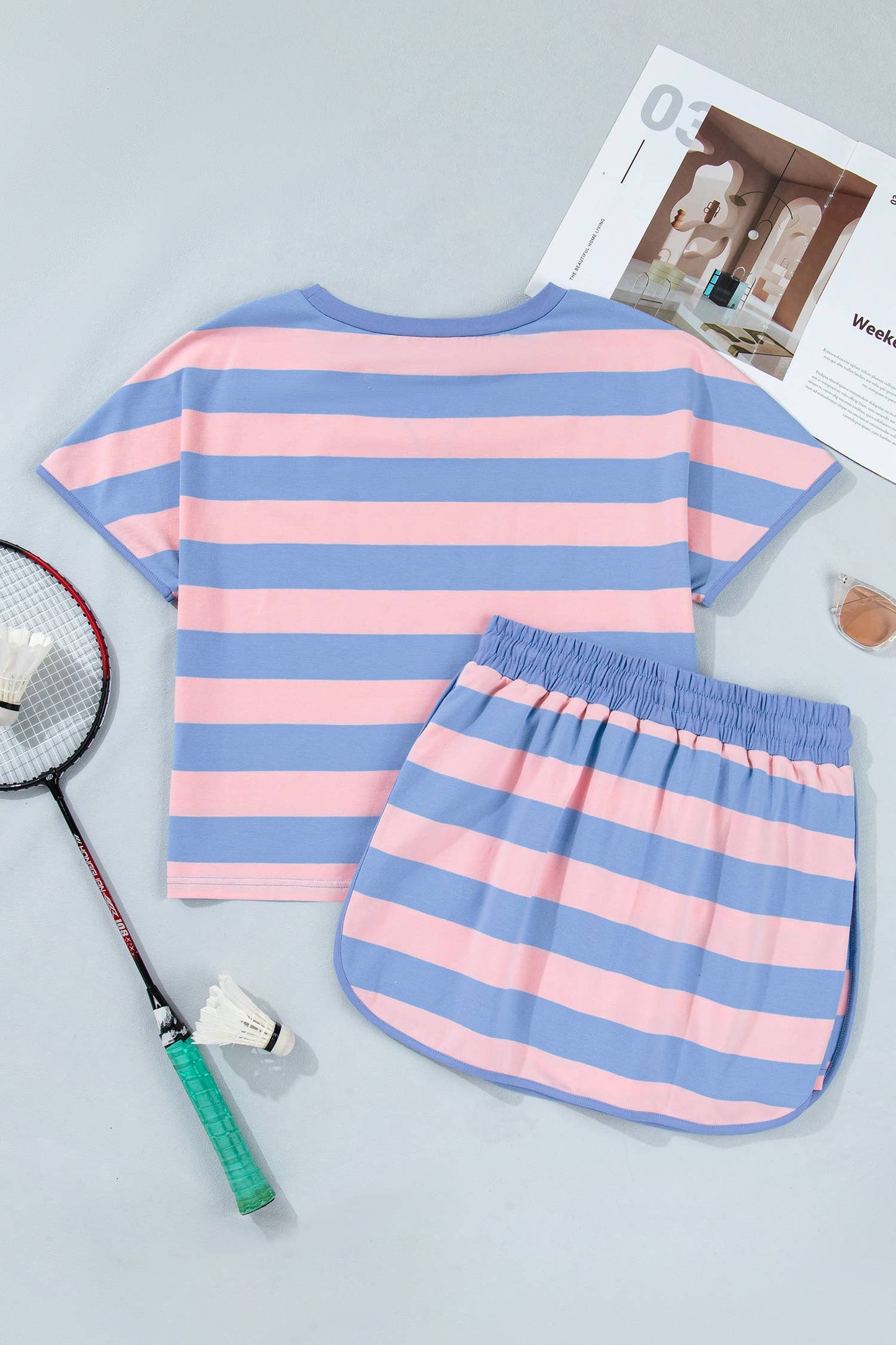 Striped Skort Set