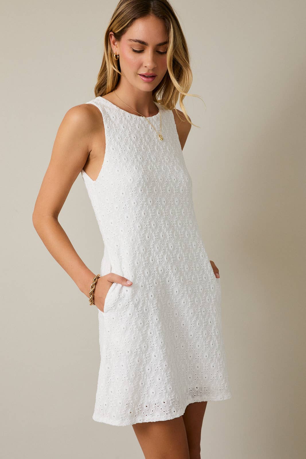 White Eyelet Dress