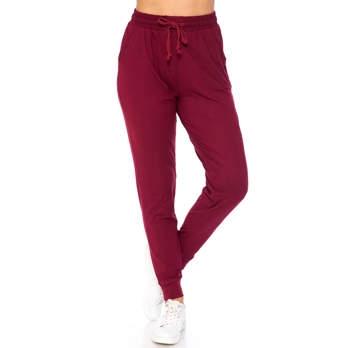 Curvy Burgundy Buttery Soft Jogger