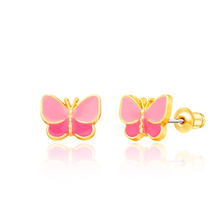 Lil J's Sweet Pink Butterfly Earrings