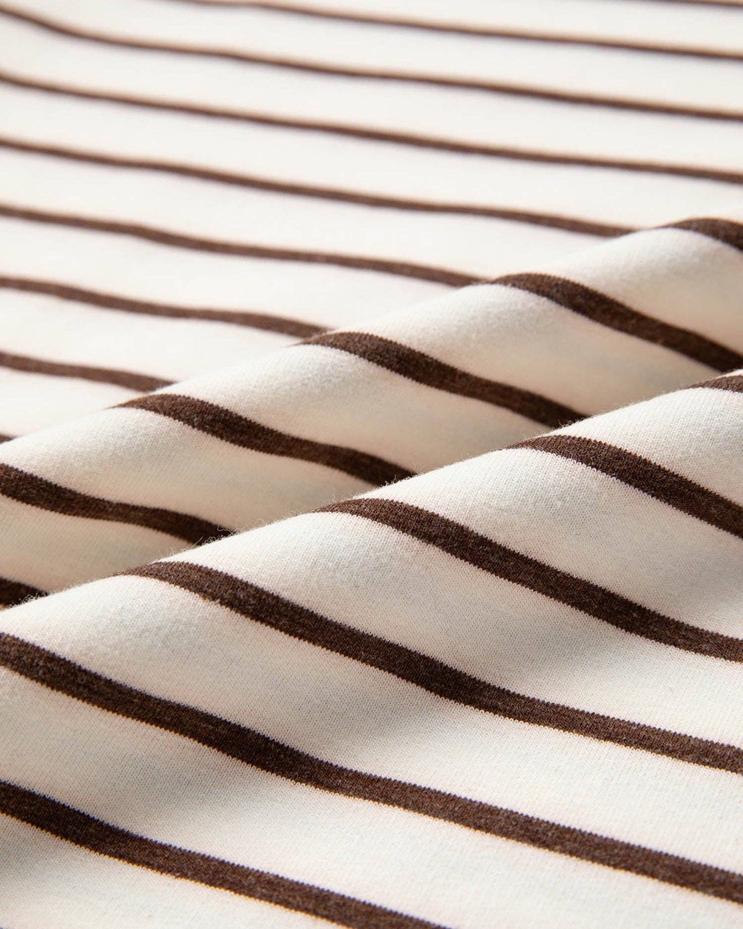 Brown Striped Cap Sleeve Shirt