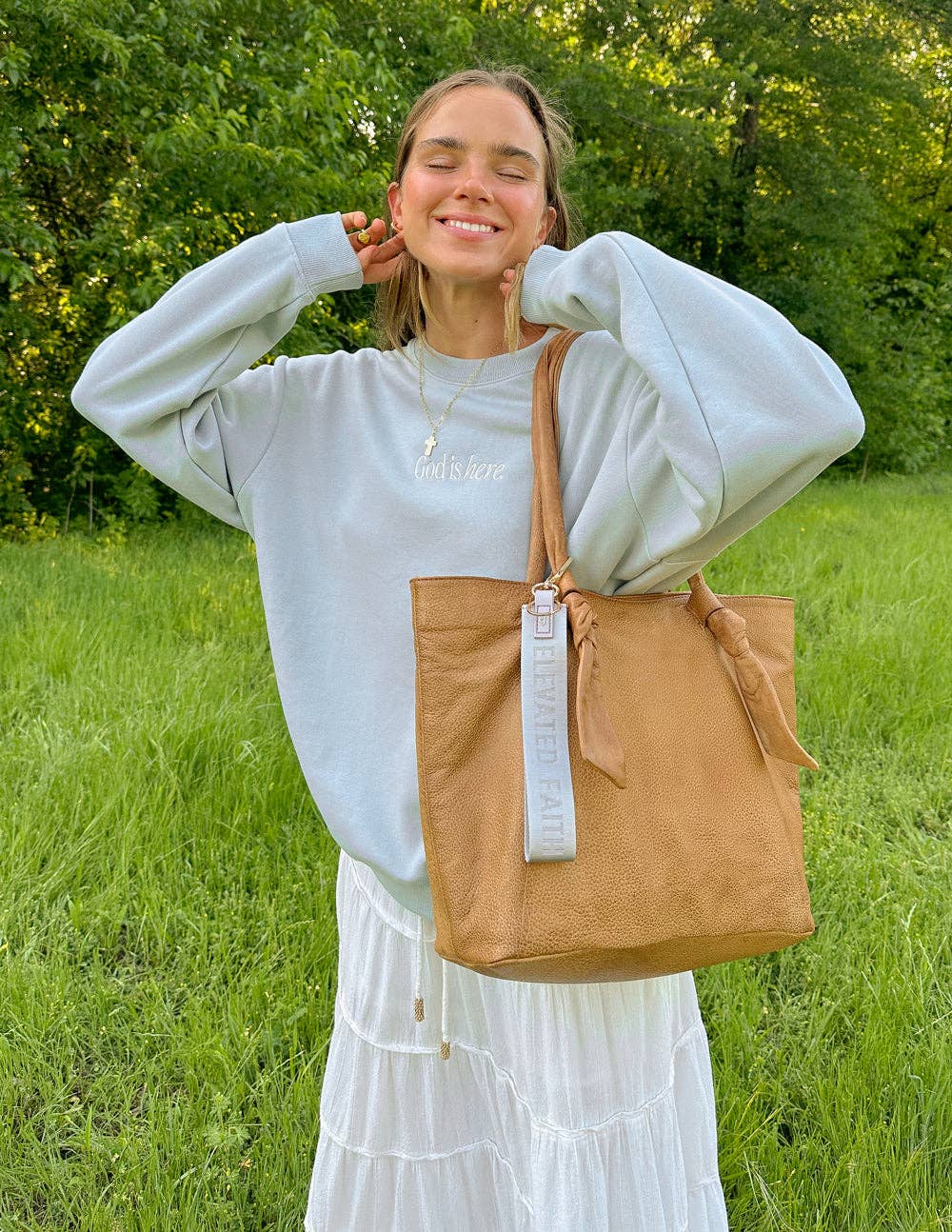 Lavender Oversized Logo Keychain