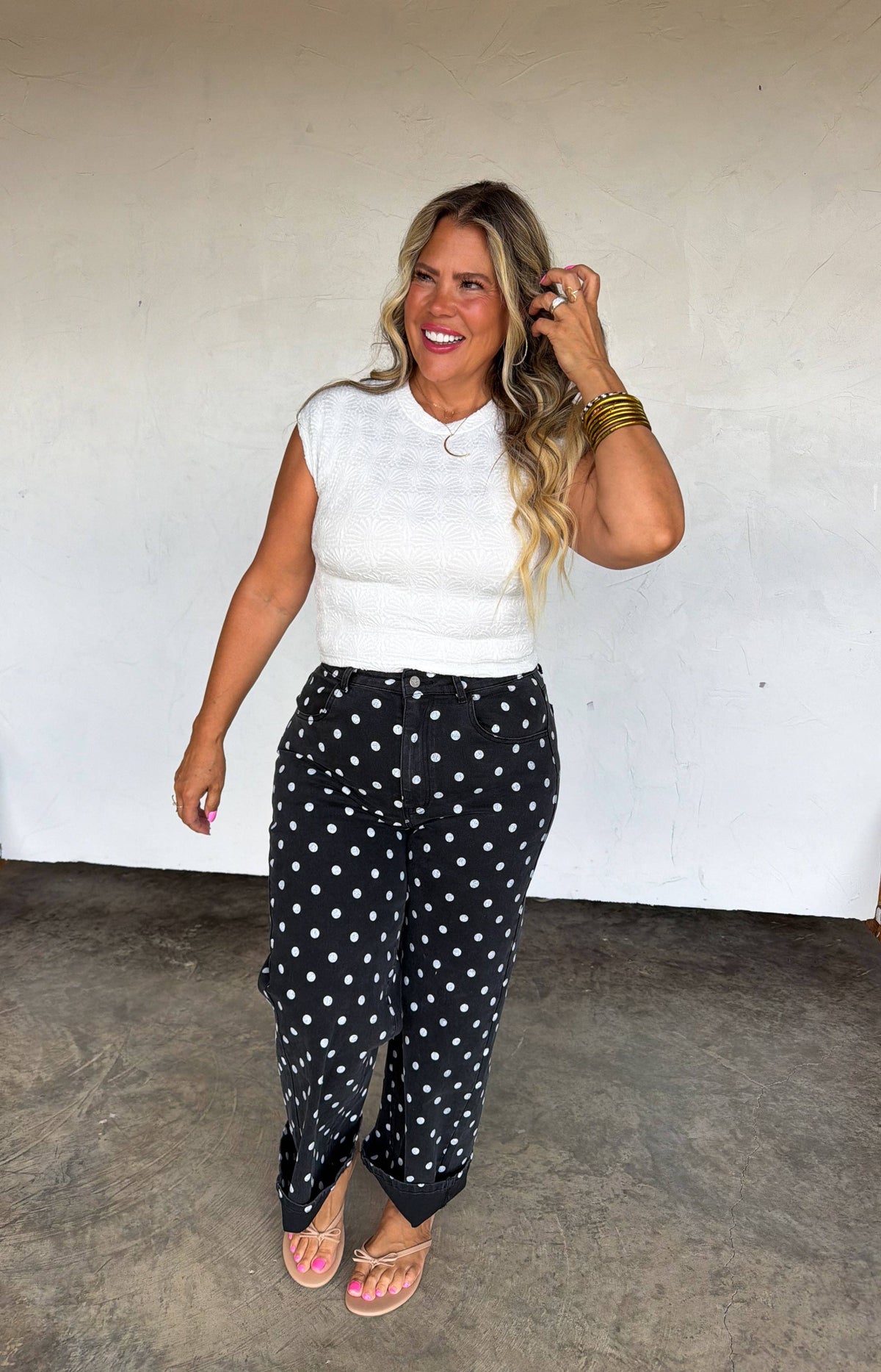 Polka Dot Denim