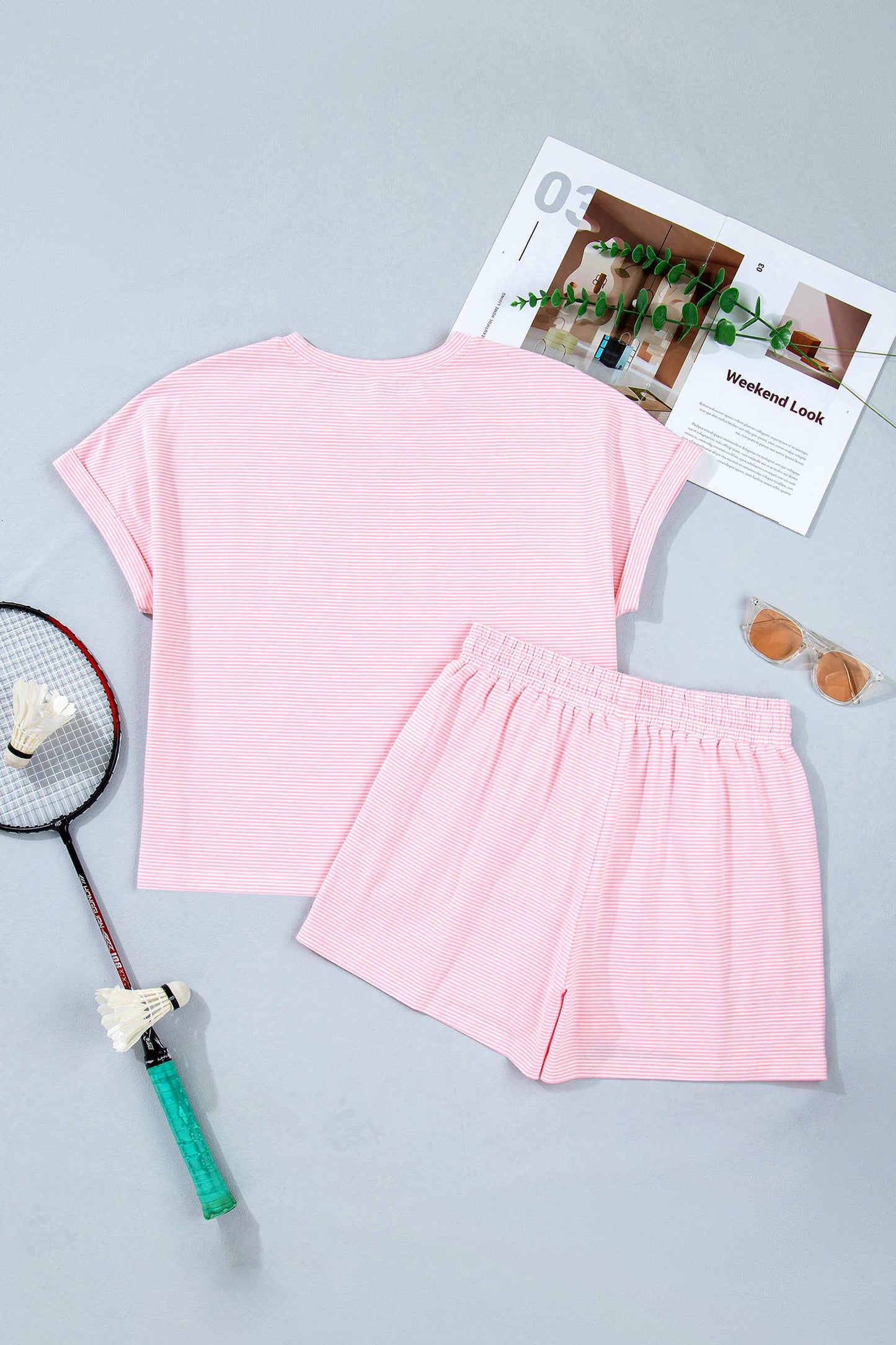 Pink Striped Set