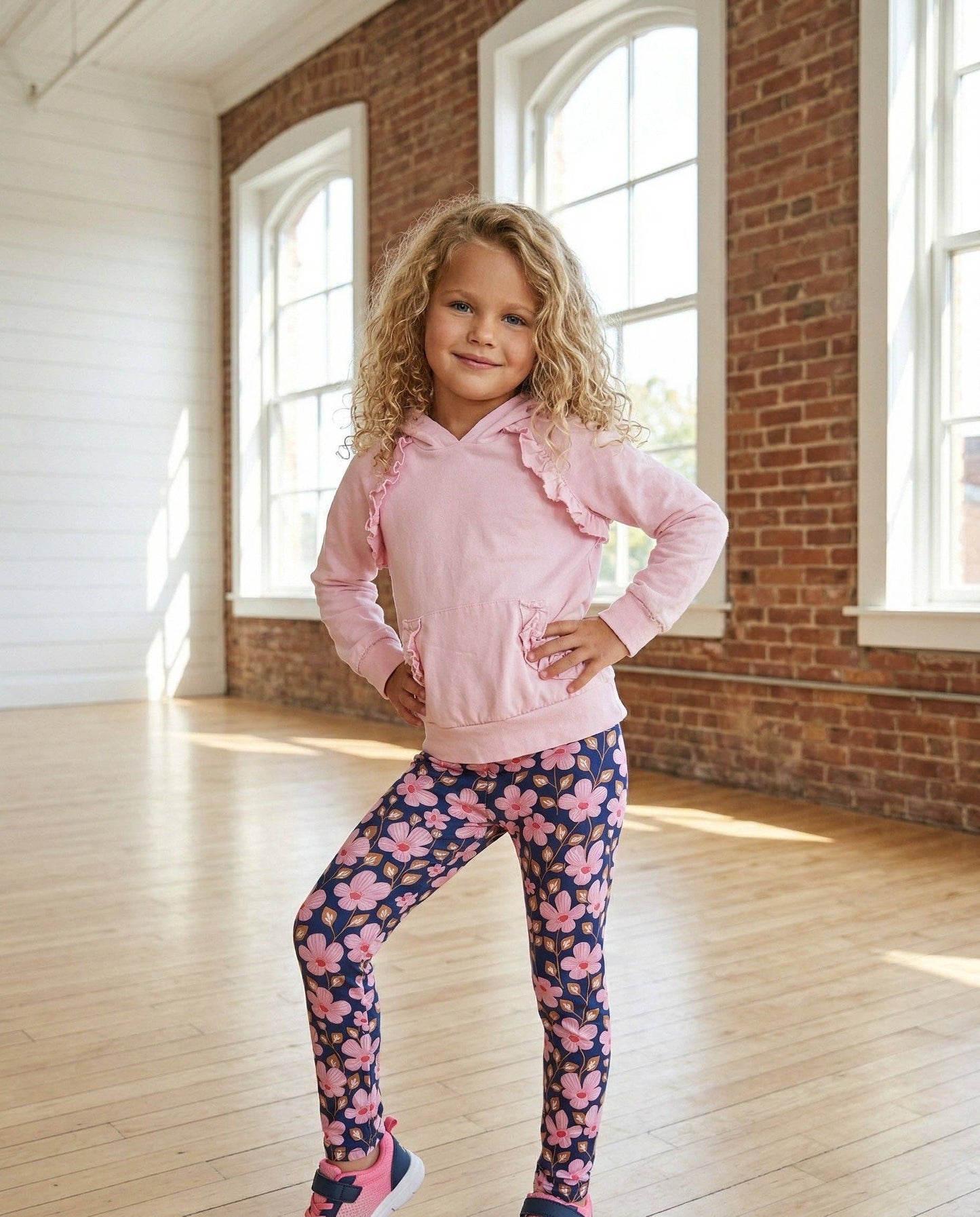 Lil J's Pink Bloom Leggings