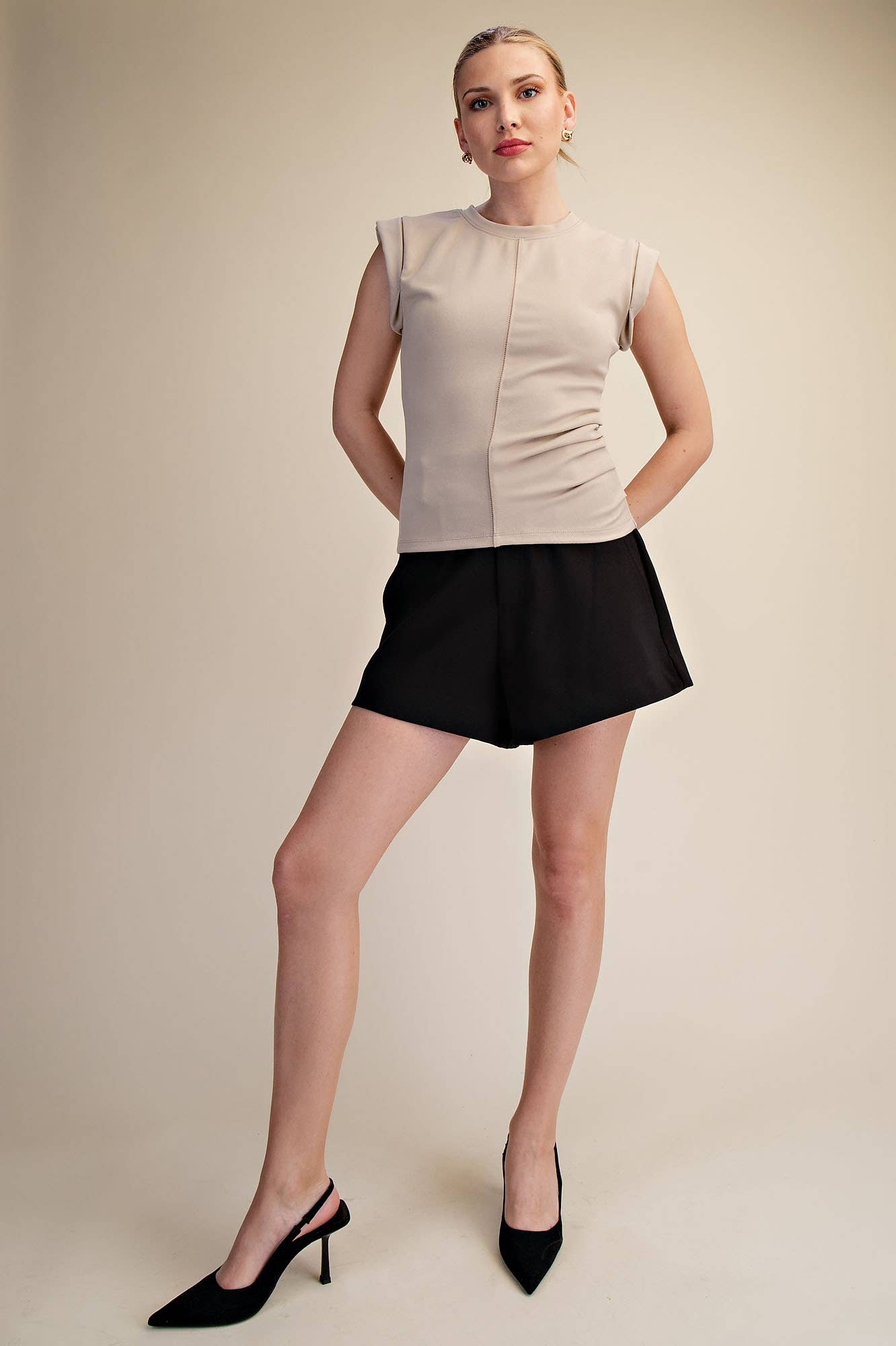 Rustic Gathered Knit Top