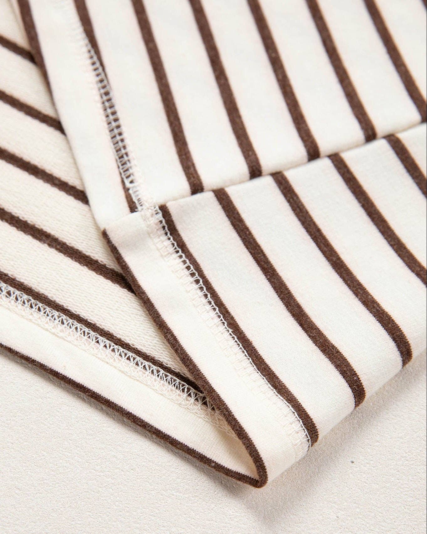 Brown Striped Cap Sleeve Shirt